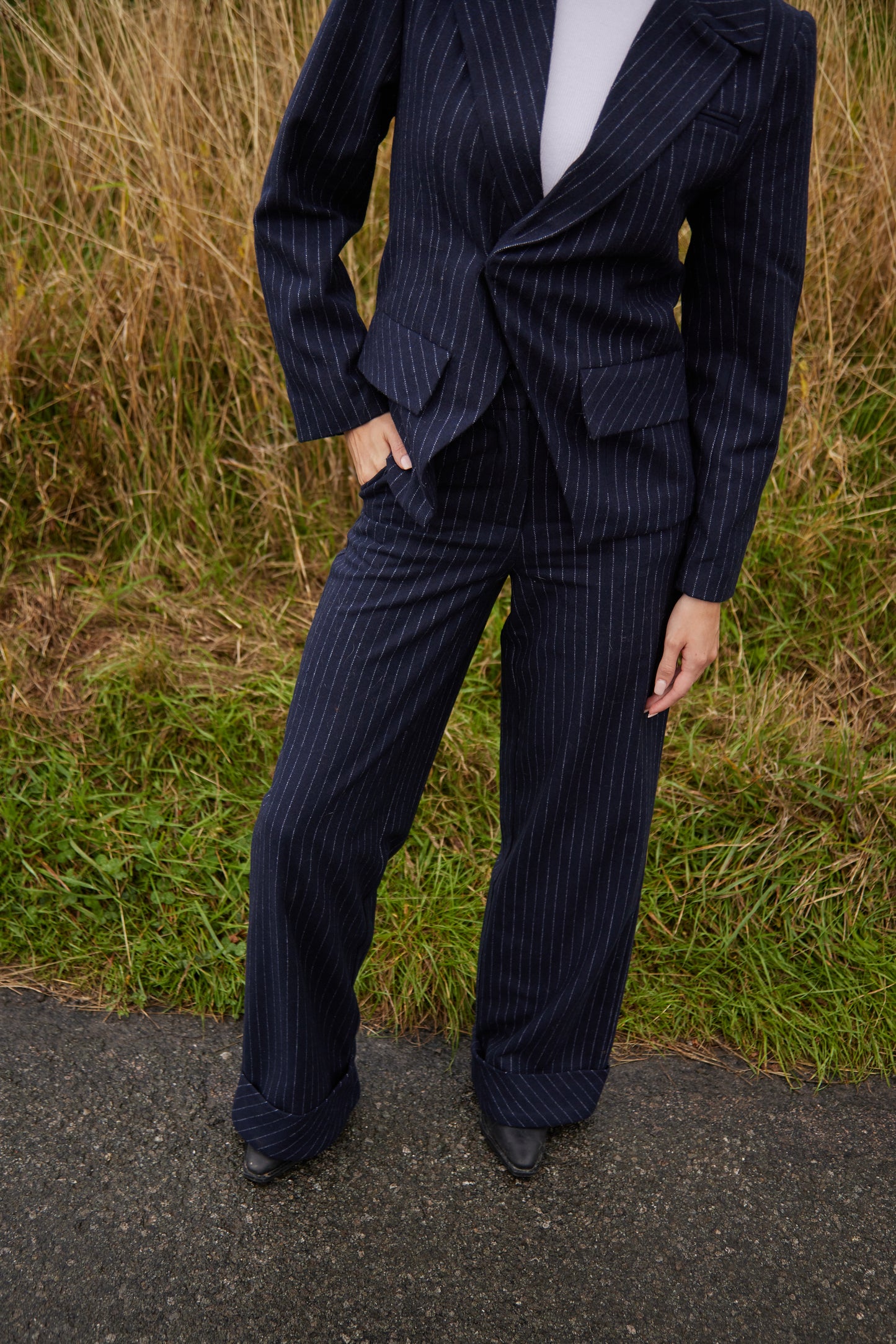 Braemar Trouser in Pinstripe