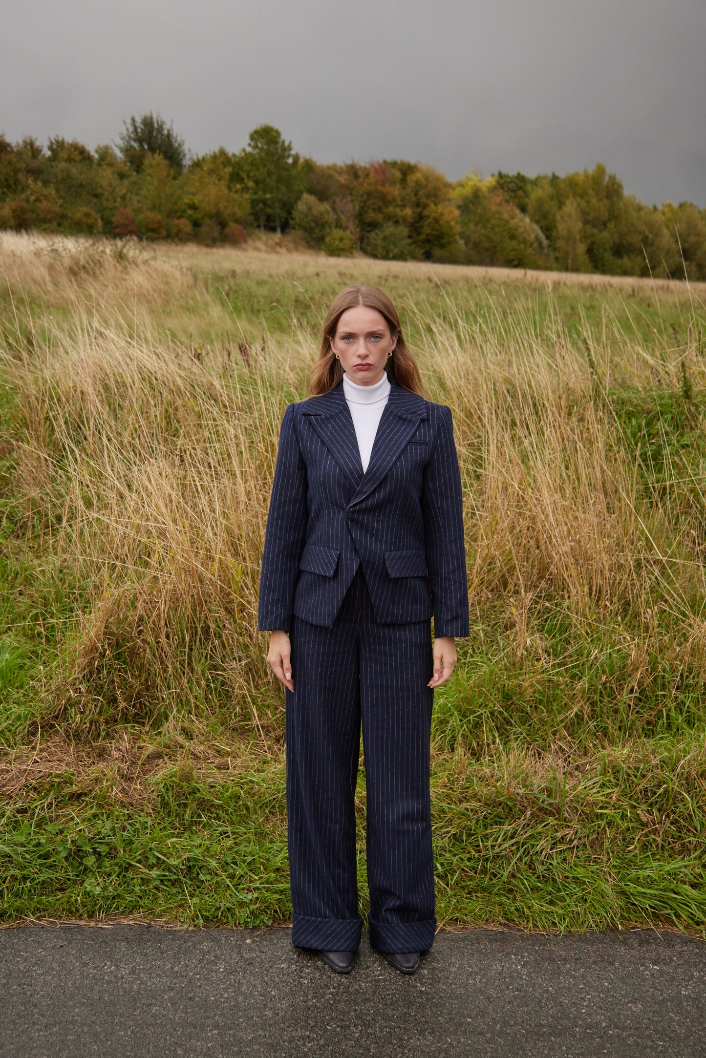 Braemar Trouser in Pinstripe