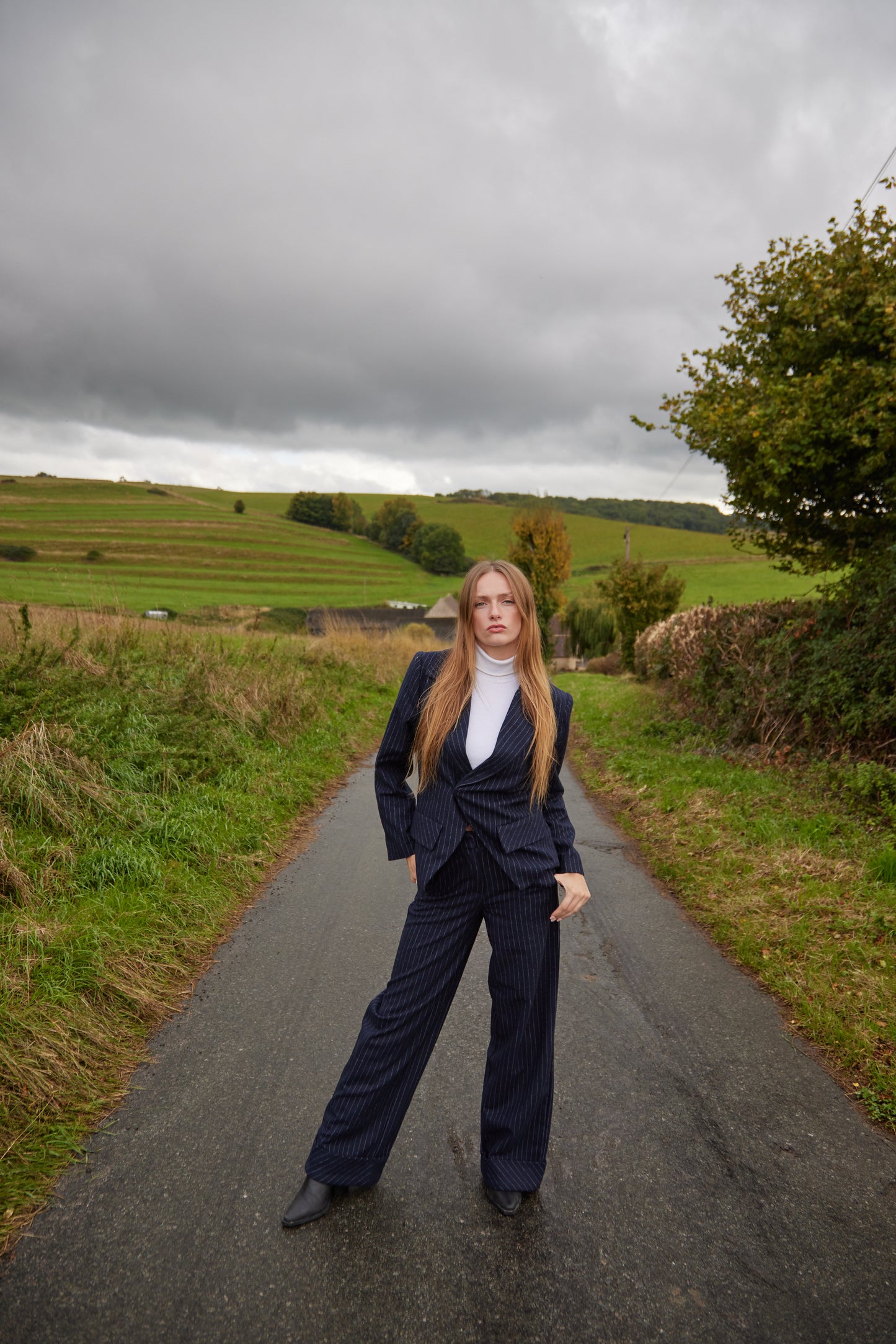 Braemar Trouser in Pinstripe