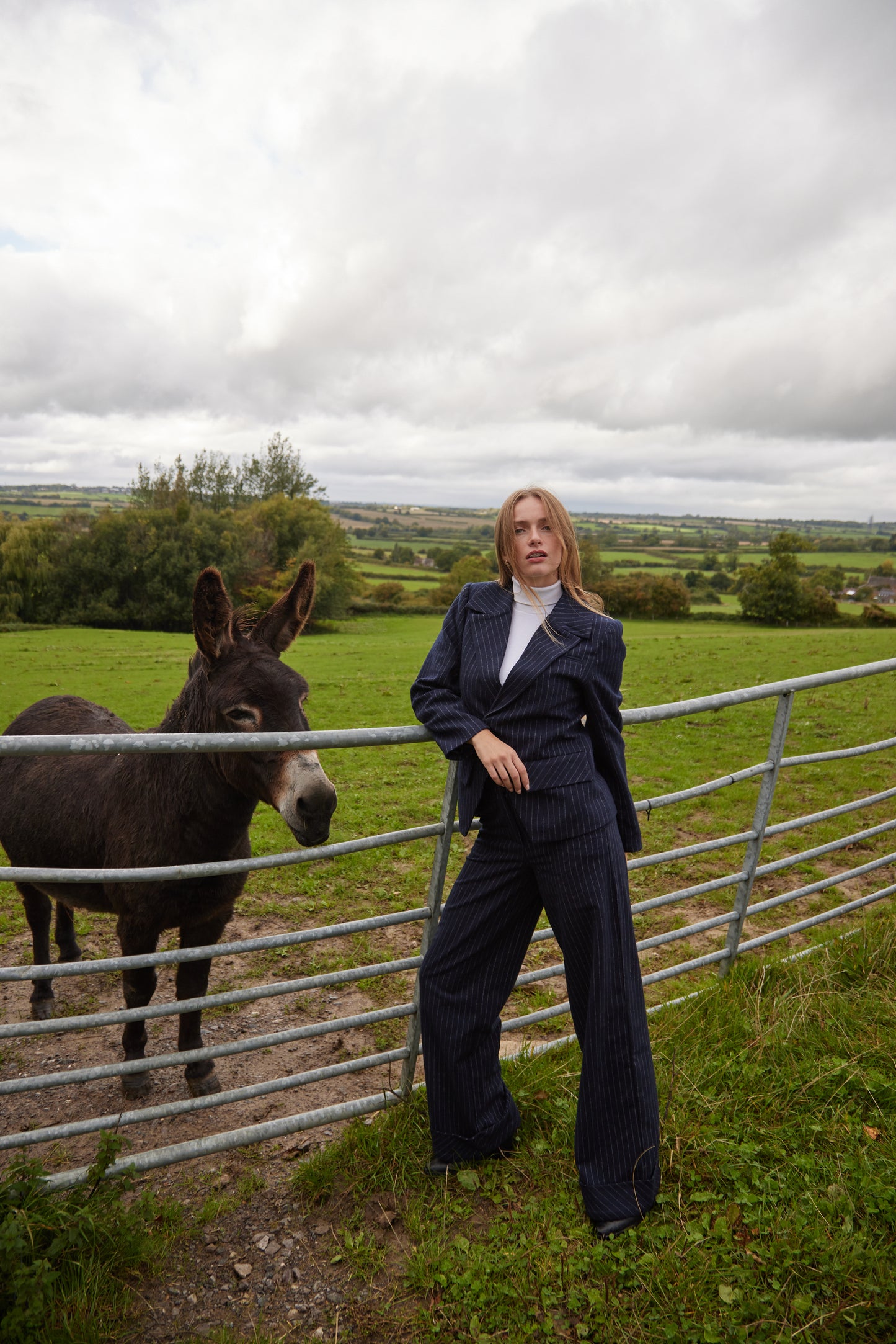 Braemar Trouser in Pinstripe