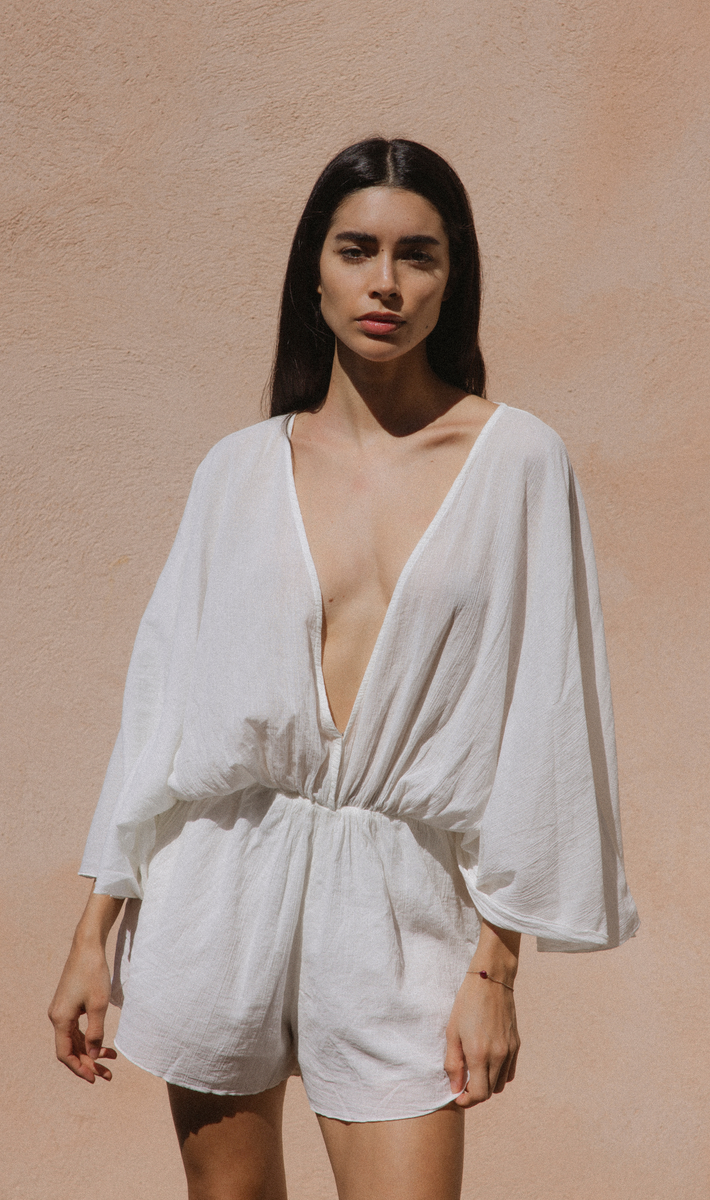 Dionysus Playsuit in White