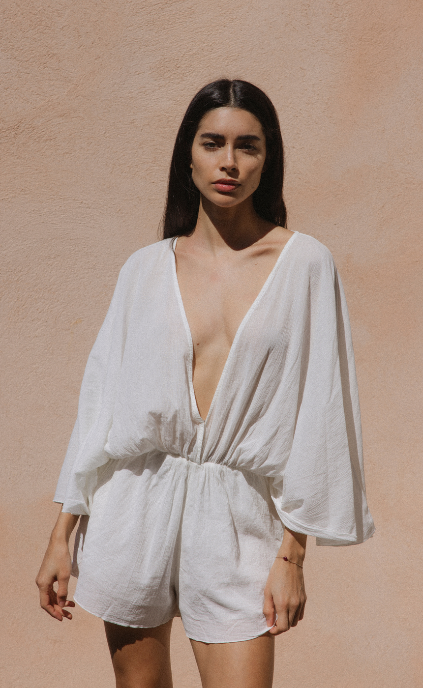 Dionysus Playsuit in White