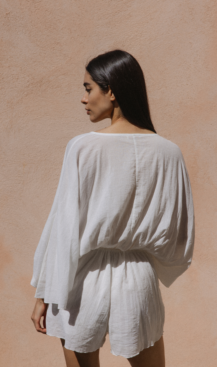 Dionysus Playsuit in White
