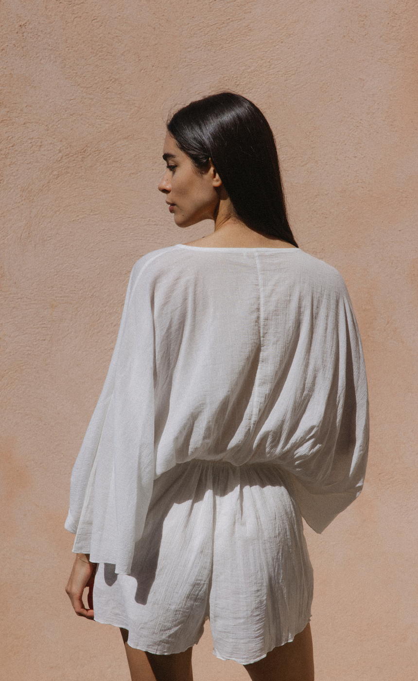 Dionysus Playsuit in White