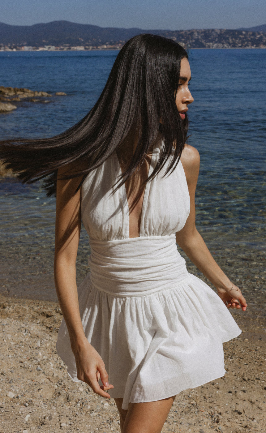 Acropolis Mini Dress in White