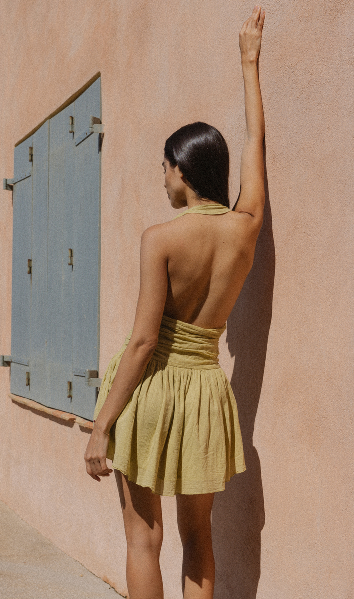 Acropolis Mini Dress in Green