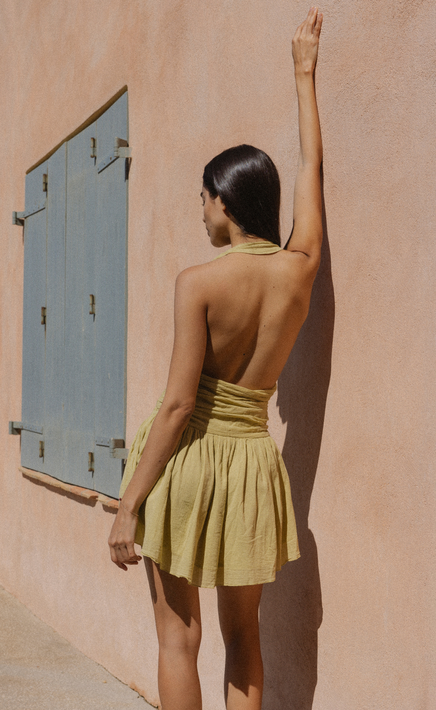 Acropolis Mini Dress in Green