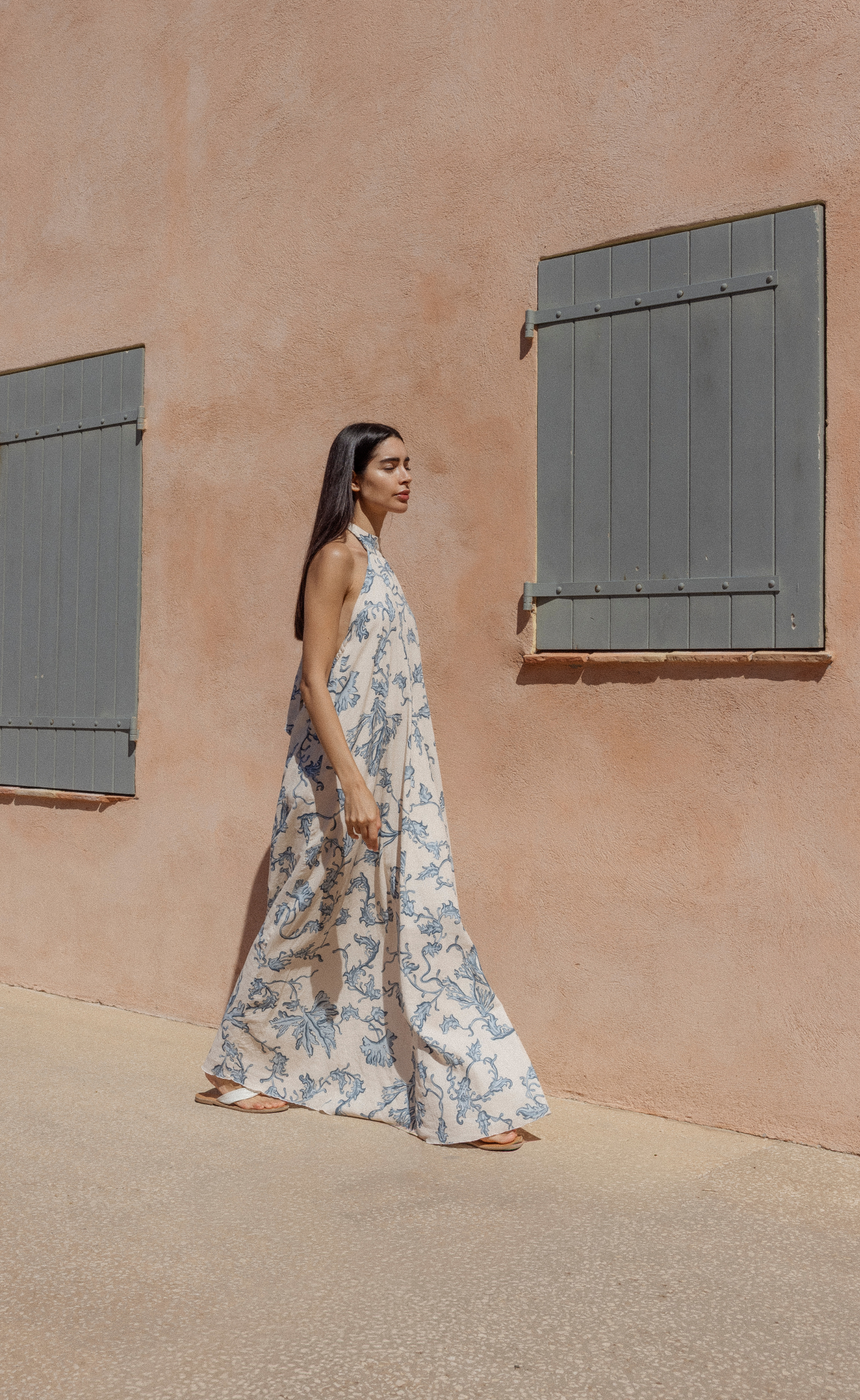 Delphine Maxi Dress in Blue