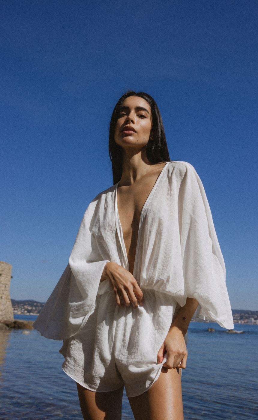 Dionysus Playsuit in White