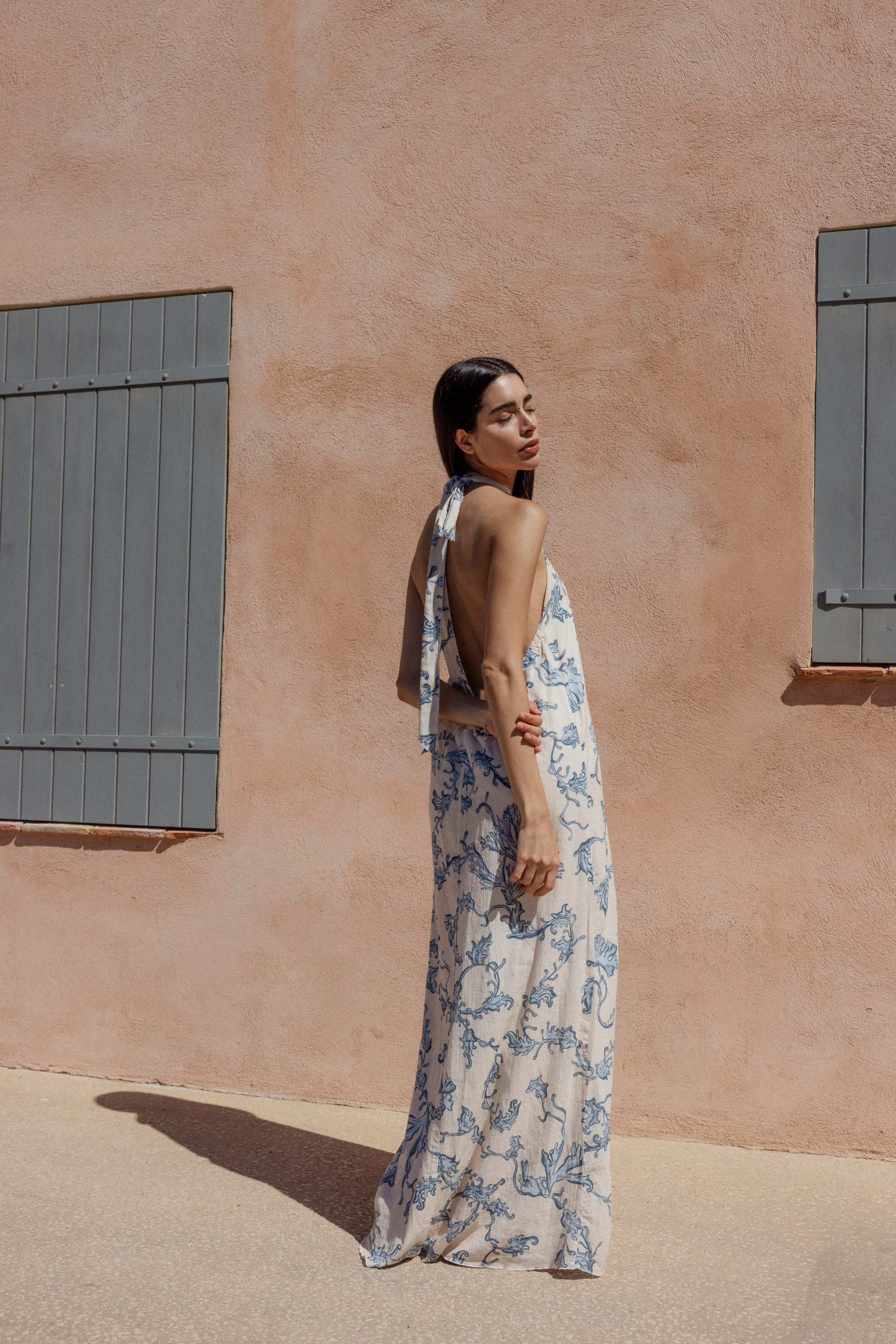 Delphine Maxi Dress in Blue
