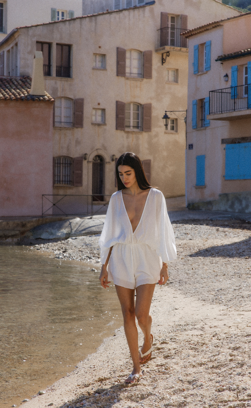 Dionysus Playsuit in White