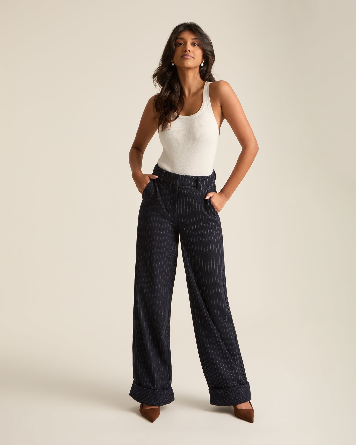 Braemar Trouser in Pinstripe